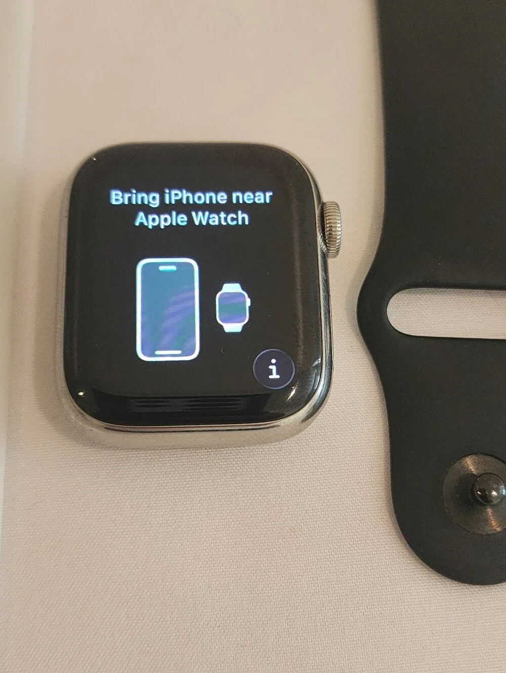 Apple Watch Series 7 41mm Stainless Steel - 92% Battery + 2 Bands And Charger